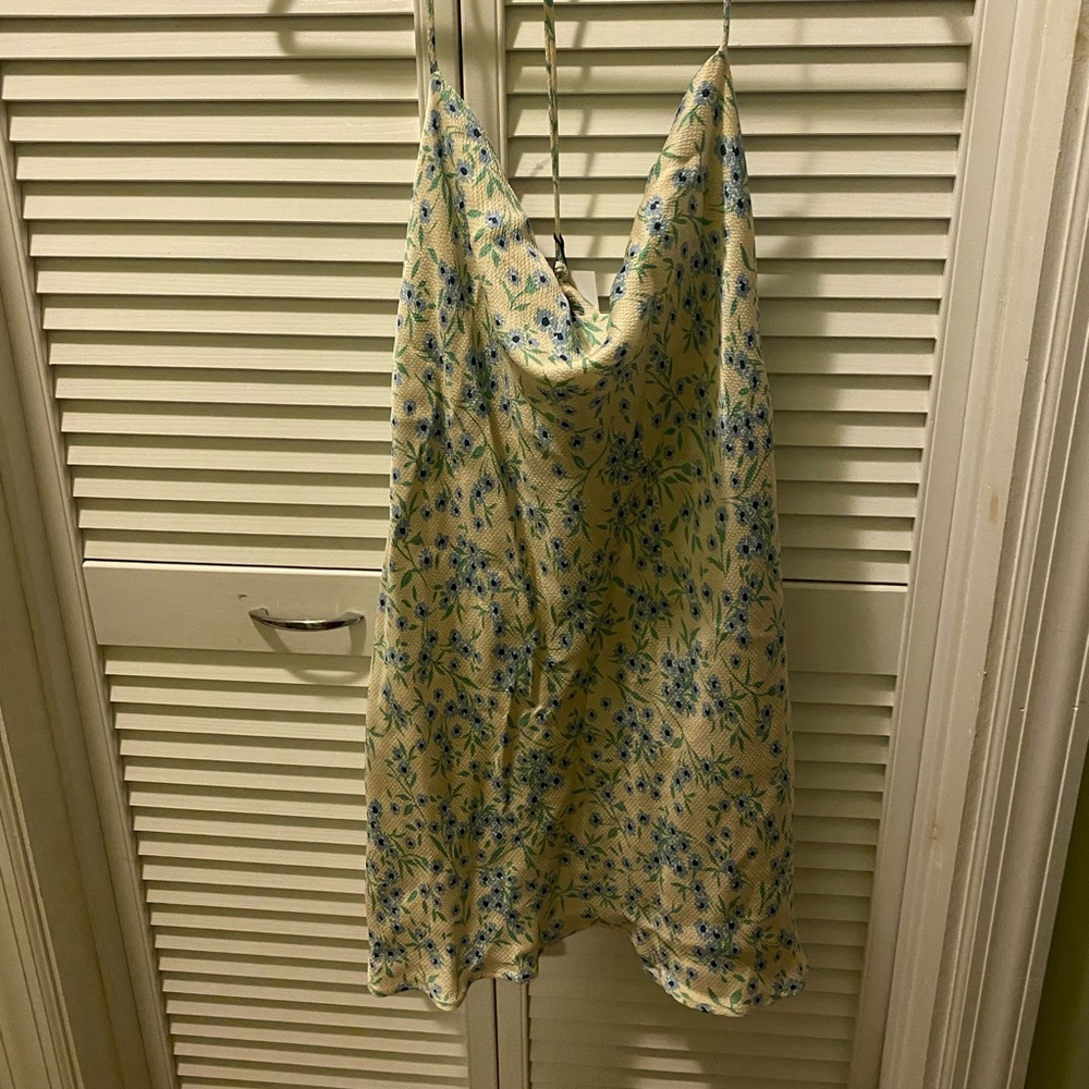 Silk strappy dress from Zara, floral print